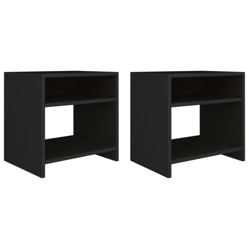 vidaXL Nachttische 2 Stk. Schwarz 40x30x40 cm Holzwerkstoff vidaXL Nachttische 2 Stk. Schwarz 40x30x40 cm Holzwerkstoff