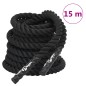 vidaXL Kampfseil Schwarz 15 m 11 kg Polyester vidaXL Kampfseil Schwarz 15 m 11 kg Polyester