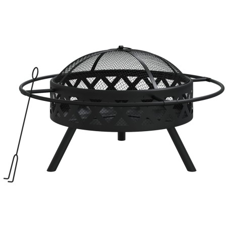 vidaXL Feuerschale mit Schürhaken 70 cm XXL Stahl