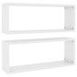 vidaXL Würfelregale 2 Stk. Hochglanz-Weiß 60x15x23 cm Holzwerkstoff vidaXL Würfelregale 2 Stk. Hochglanz-Weiß 60x15x23 cm Holzwerkstoff