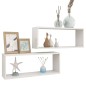 vidaXL Würfelregale 2 Stk. Hochglanz-Weiß 60x15x23 cm Holzwerkstoff vidaXL Würfelregale 2 Stk. Hochglanz-Weiß 60x15x23 cm Holzwerkstoff