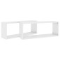 vidaXL Würfelregale 2 Stk. Hochglanz-Weiß 60x15x23 cm Holzwerkstoff vidaXL Würfelregale 2 Stk. Hochglanz-Weiß 60x15x23 cm Holzwerkstoff