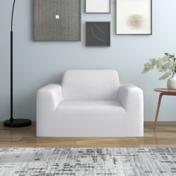 vidaXL Stretch-Sofahusse Weiß Polyester-Jersey  