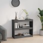 vidaXL Bücherregal Raumteiler Grau 80x30x71,5 cm Massivholz Kiefer vidaXL Bücherregal Raumteiler Grau 80x30x71,5 cm Massivholz Kiefer