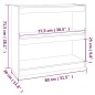 vidaXL Bücherregal Raumteiler Grau 80x30x71,5 cm Massivholz Kiefer vidaXL Bücherregal Raumteiler Grau 80x30x71,5 cm Massivholz Kiefer