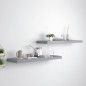 vidaXL Schweberegale 2 Stk. Grau 80x23,5x3,8 cm MDF vidaXL Schweberegale 2 Stk. Grau 80x23,5x3,8 cm MDF