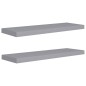 vidaXL Schweberegale 2 Stk. Grau 80x23,5x3,8 cm MDF vidaXL Schweberegale 2 Stk. Grau 80x23,5x3,8 cm MDF