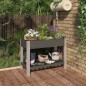 vidaXL Garten-Hochbeet mit Ablage Grau 100x50x75 cm WPC vidaXL Garten-Hochbeet mit Ablage Grau 100x50x75 cm WPC