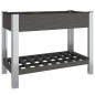 vidaXL Garten-Hochbeet mit Ablage Grau 100x50x75 cm WPC vidaXL Garten-Hochbeet mit Ablage Grau 100x50x75 cm WPC