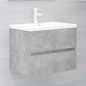 vidaXL Waschbeckenunterschrank Betongrau 60x38,5x45 cm Holzwerkstoff vidaXL Waschbeckenunterschrank Betongrau 60x38,5x45 cm Holzwerkstoff