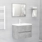 vidaXL Waschbeckenunterschrank Betongrau 60x38,5x45 cm Holzwerkstoff vidaXL Waschbeckenunterschrank Betongrau 60x38,5x45 cm Holzwerkstoff