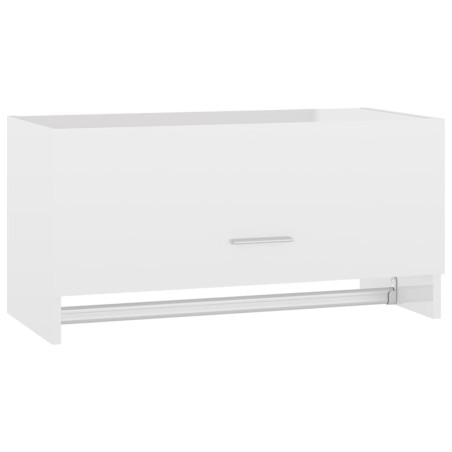 vidaXL Kleiderschrank Hochglanz-Weiß 70x32,5x35 cm Holzwerkstoff