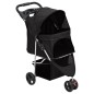 vidaXL Hundewagen Faltbar Schwarz 80x46x98 cm Oxford-Gewebe vidaXL Hundewagen Faltbar Schwarz 80x46x98 cm Oxford-Gewebe