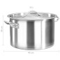 vidaXL Suppentopf 32 L 40×26 cm Edelstahl vidaXL Suppentopf 32 L 40×26 cm Edelstahl