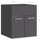 vidaXL Waschbeckenunterschrank Grau 41x38,5x46 cm Holzwerkstoff vidaXL Waschbeckenunterschrank Grau 41x38,5x46 cm Holzwerkstoff