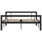 vidaXL Bettgestell Schwarz und Weiß Metall 140×200 cm vidaXL Bettgestell Schwarz und Weiß Metall 140×200 cm