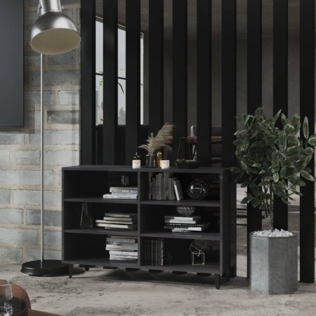 vidaXL Sideboard Hochglanz-Grau 103,5x35x70 cm Holzwerkstoff