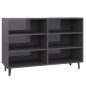 vidaXL Sideboard Hochglanz-Grau 103,5x35x70 cm Holzwerkstoff vidaXL Sideboard Hochglanz-Grau 103,5x35x70 cm Holzwerkstoff