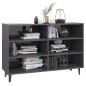 vidaXL Sideboard Hochglanz-Grau 103,5x35x70 cm Holzwerkstoff vidaXL Sideboard Hochglanz-Grau 103,5x35x70 cm Holzwerkstoff