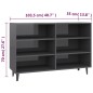 vidaXL Sideboard Hochglanz-Grau 103,5x35x70 cm Holzwerkstoff vidaXL Sideboard Hochglanz-Grau 103,5x35x70 cm Holzwerkstoff