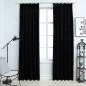 vidaXL Verdunkelungsvorhänge mit Haken 2 Stk. Samt Schwarz 140x225 cm vidaXL Verdunkelungsvorhänge mit Haken 2 Stk. Samt Schwarz 140x225 cm