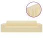 vidaXL Stretch Sofahusse 4-Sitzer Creme Polyester-Jersey vidaXL Stretch Sofahusse 4-Sitzer Creme Polyester-Jersey