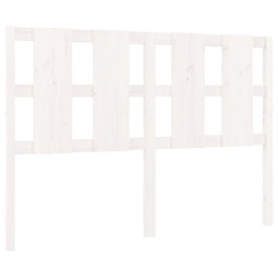 vidaXL Bett-Kopfteil Weiß 125,5x4x100 cm Massivholz Kiefer
