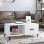vidaXL Couchtisch Weiß 90x50x40 cm Holzwerkstoff vidaXL Couchtisch Weiß 90x50x40 cm Holzwerkstoff