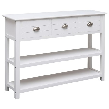vidaXL Sideboard Weiß 108x30x76 cm Massivholz Paulownia