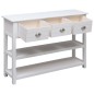 vidaXL Sideboard Weiß 108x30x76 cm Massivholz Paulownia vidaXL Sideboard Weiß 108x30x76 cm Massivholz Paulownia