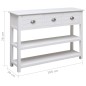 vidaXL Sideboard Weiß 108x30x76 cm Massivholz Paulownia vidaXL Sideboard Weiß 108x30x76 cm Massivholz Paulownia