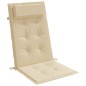 Hochlehner-Auflagen 2 Stk. Beige Oxford-Gewebe Hochlehner-Auflagen 2 Stk. Beige Oxford-Gewebe