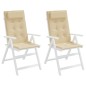 Hochlehner-Auflagen 2 Stk. Beige Oxford-Gewebe Hochlehner-Auflagen 2 Stk. Beige Oxford-Gewebe
