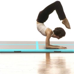 vidaXL Aufblasbare Gymnastikmatte mit Pumpe 700x100x10 cm PVC Grün