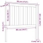 vidaXL Kopfteil Schwarz 96x6x101 cm Massivholz Kiefer