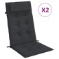 Hochlehner-Auflagen 2 Stk. Schwarz Oxford-Gewebe Hochlehner-Auflagen 2 Stk. Schwarz Oxford-Gewebe