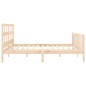 Massivholzbett mit Kopfteil 200x200 cm Massivholzbett mit Kopfteil 200x200 cm