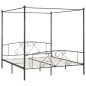 vidaXL Himmelbett-Gestell Grau Metall 200 x 200 cm vidaXL Himmelbett-Gestell Grau Metall 200 x 200 cm