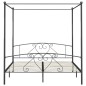 vidaXL Himmelbett-Gestell Grau Metall 200 x 200 cm vidaXL Himmelbett-Gestell Grau Metall 200 x 200 cm