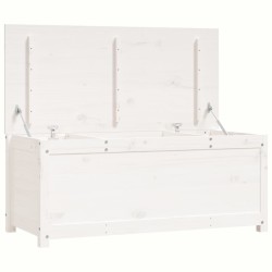 vidaXL Truhe Weiß 110x50x45,5 cm Massivholz Kiefer