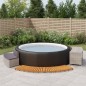 vidaXL Whirlpool-Umrandung Grau Poly Rattan und Massivholz Akazie vidaXL Whirlpool-Umrandung Grau Poly Rattan und Massivholz Akazie