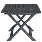 vidaXL 3-tlg. Bistro-Set Klappbar Kunststoff Anthrazit vidaXL 3-tlg. Bistro-Set Klappbar Kunststoff Anthrazit