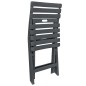 vidaXL 3-tlg. Bistro-Set Klappbar Kunststoff Anthrazit vidaXL 3-tlg. Bistro-Set Klappbar Kunststoff Anthrazit