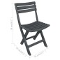 vidaXL 3-tlg. Bistro-Set Klappbar Kunststoff Anthrazit vidaXL 3-tlg. Bistro-Set Klappbar Kunststoff Anthrazit