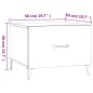 vidaXL Couchtische mit Metallbeinen 2 Stk. Weiß 50x50x40 cm vidaXL Couchtische mit Metallbeinen 2 Stk. Weiß 50x50x40 cm