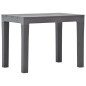 vidaXL Gartentisch mit 2 Bänken Kunststoff Braun vidaXL Gartentisch mit 2 Bänken Kunststoff Braun
