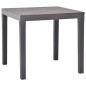 vidaXL Gartentisch mit 2 Bänken Kunststoff Braun vidaXL Gartentisch mit 2 Bänken Kunststoff Braun