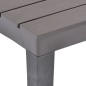 vidaXL Gartentisch mit 2 Bänken Kunststoff Braun vidaXL Gartentisch mit 2 Bänken Kunststoff Braun