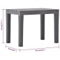 vidaXL Gartentisch mit 2 Bänken Kunststoff Braun vidaXL Gartentisch mit 2 Bänken Kunststoff Braun