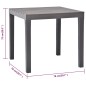 vidaXL Gartentisch mit 2 Bänken Kunststoff Braun vidaXL Gartentisch mit 2 Bänken Kunststoff Braun